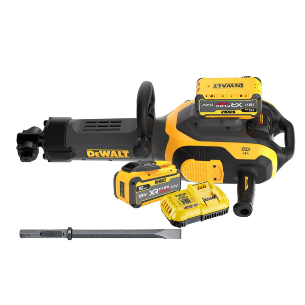 Dewalt DCH966Z2-GB 54V XR FLEXVOLT Brushless Demolition Hammer, 2x 15.0Ah XR FLEXOLT Batteries & Charger