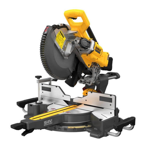 Dewalt DCS781X2 54V XR FLEXVOLT Brushless 305mm Sliding Mitre Saw, 2x 9.0Ah XR FLEXVOLT Batteries, Charger & DE7260 Folding Rolling Stand