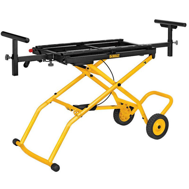 Dewalt DCS781X2 54V XR FLEXVOLT Brushless 305mm Sliding Mitre Saw, 2x 9.0Ah XR FLEXVOLT Batteries, Charger & DE7260 Folding Rolling Stand
